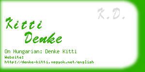 kitti denke business card